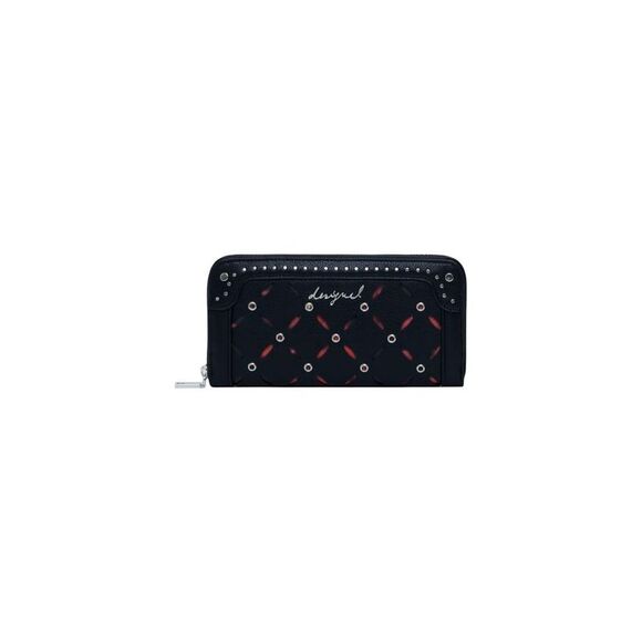 Desigual Studded Embossed Zip Wallet Women black Wallets